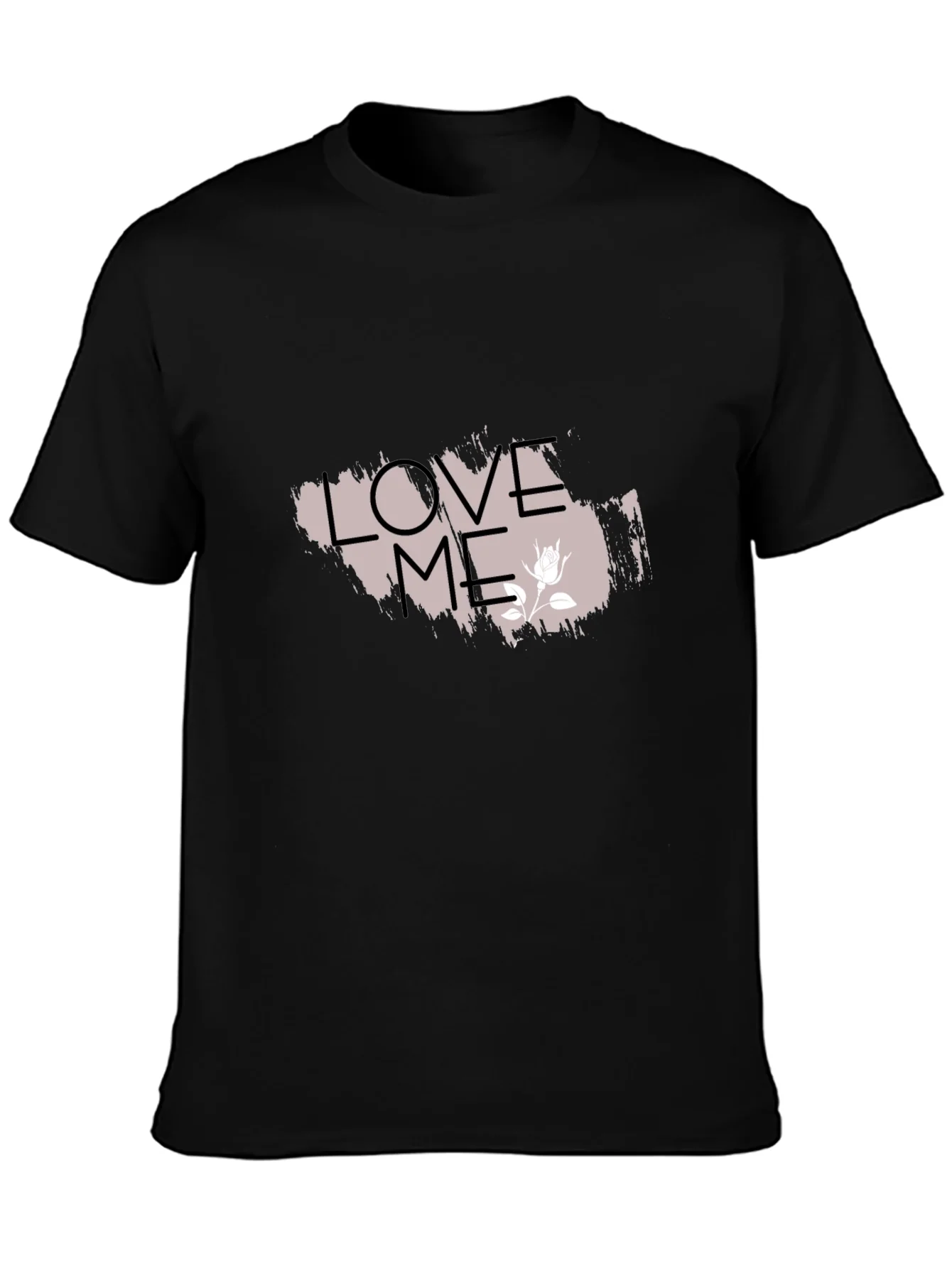 Rebbecca Love Me Graphic Tee - Trendy Black T-Shirt