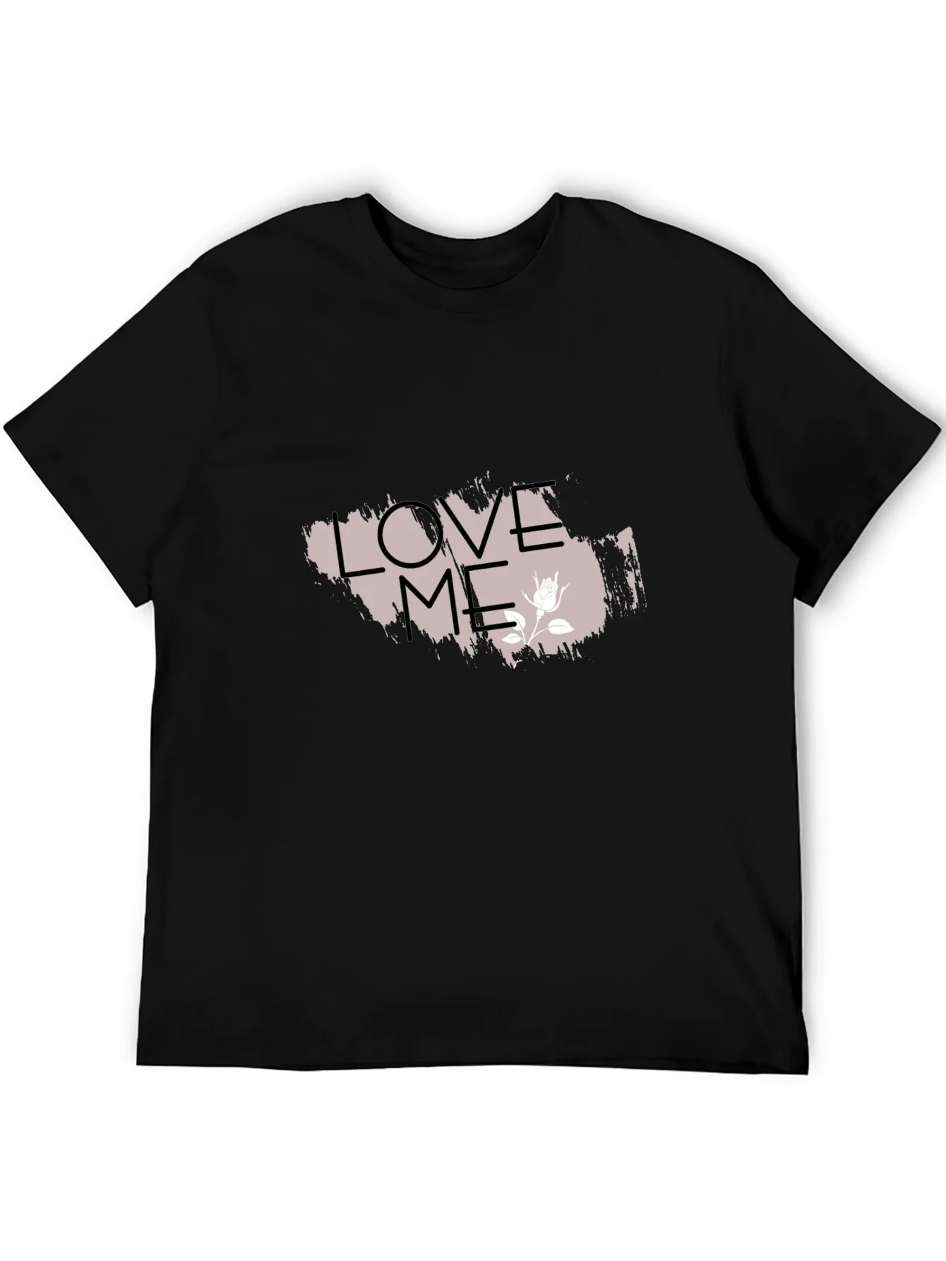 Rebbecca Love Me Graphic Tee - Trendy Black T-Shirt