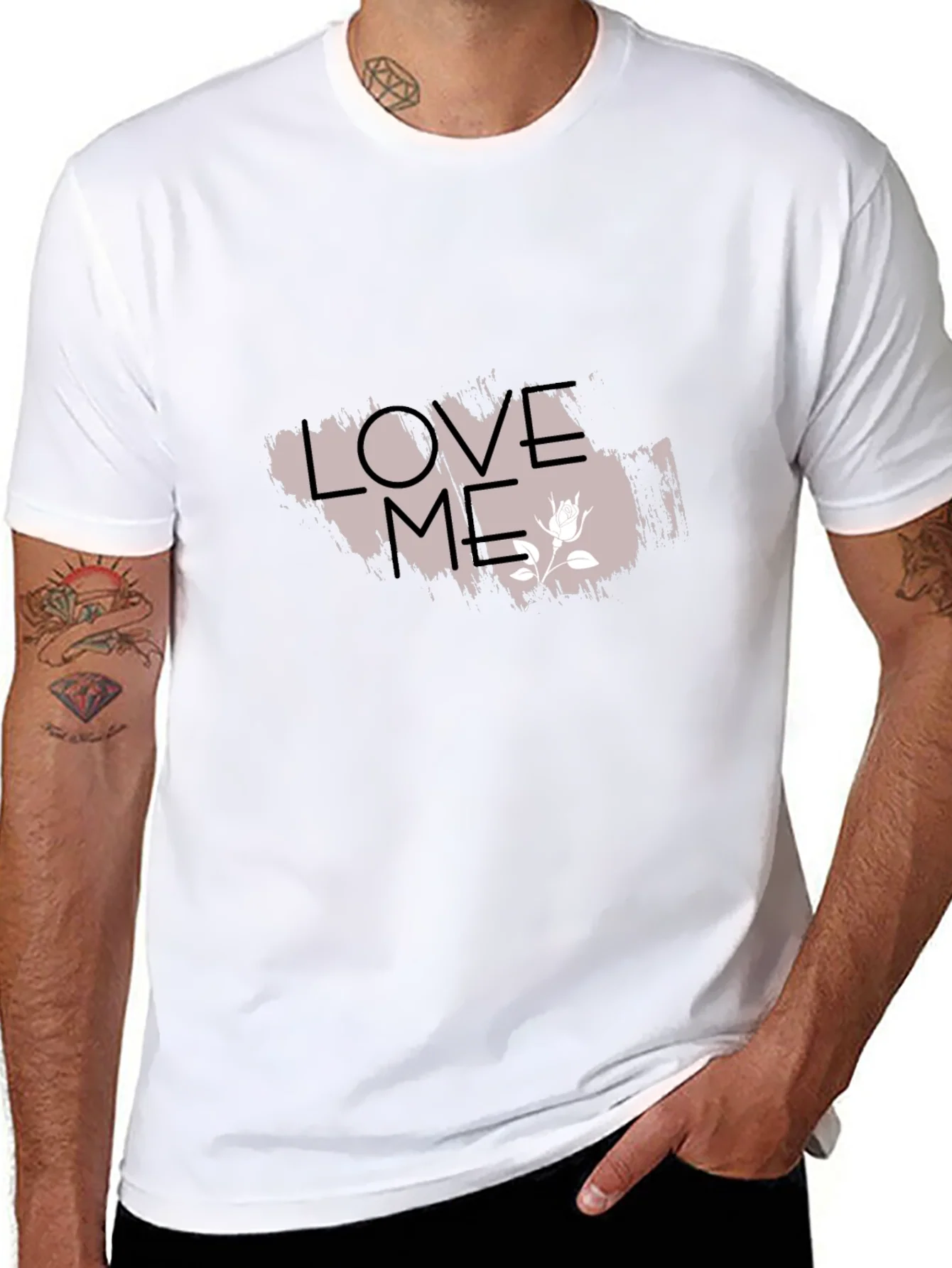 Rebbecca Love Me Graphic Tee - Trendy Black T-Shirt