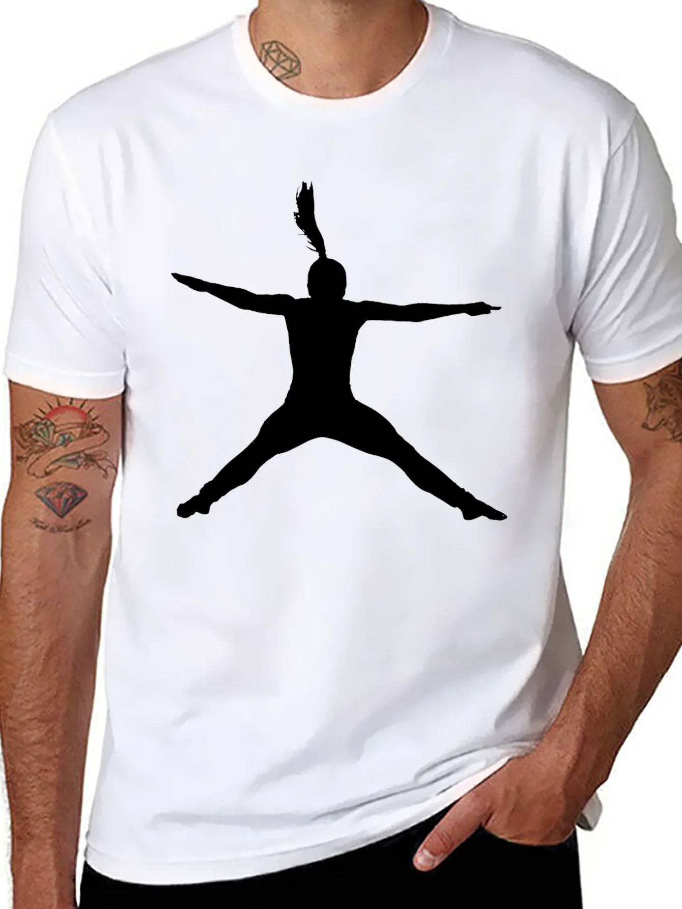 Rebbecca Silhouette Dancer Tee - Black Graphic T-Shirt