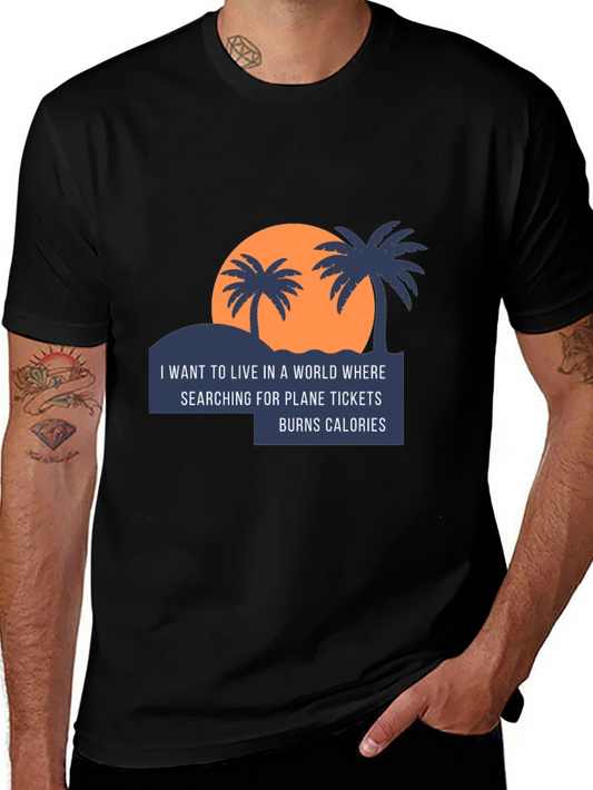 Rebbecca Funny Travel T-Shirt - Plane Tickets Burn Calories