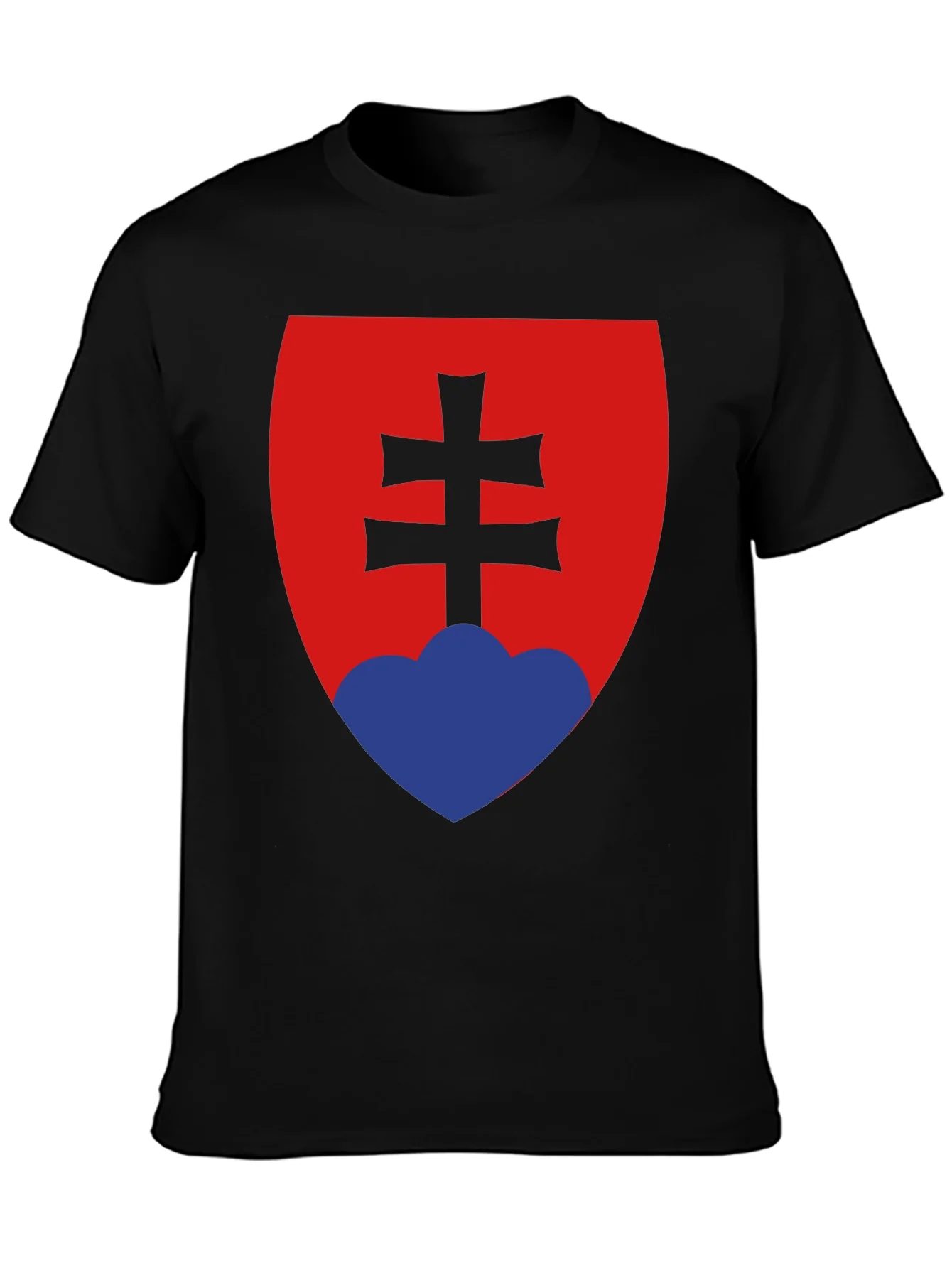Camiseta Negra con Escudo de Eslovaquia