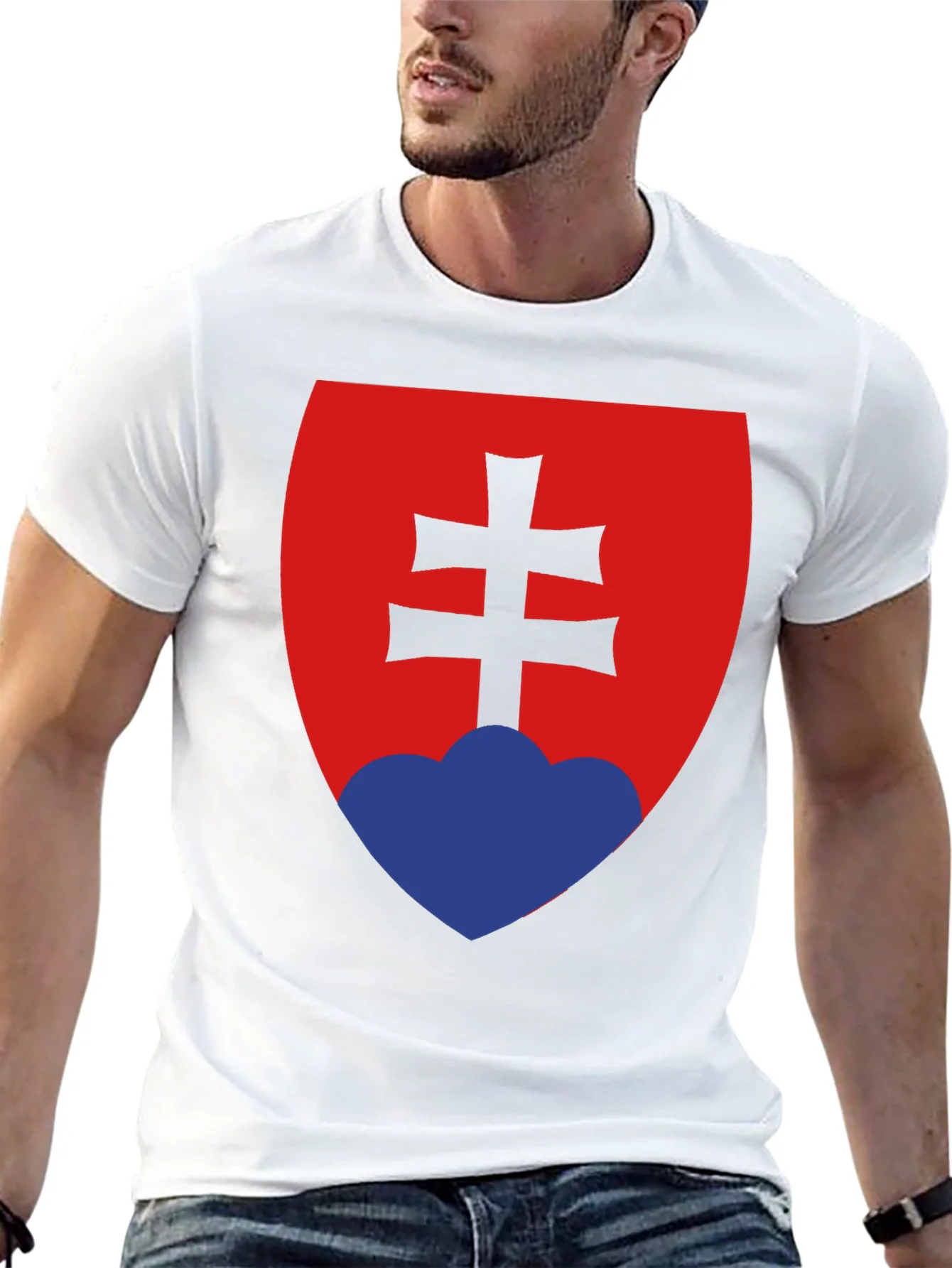 Camiseta Negra con Escudo de Eslovaquia