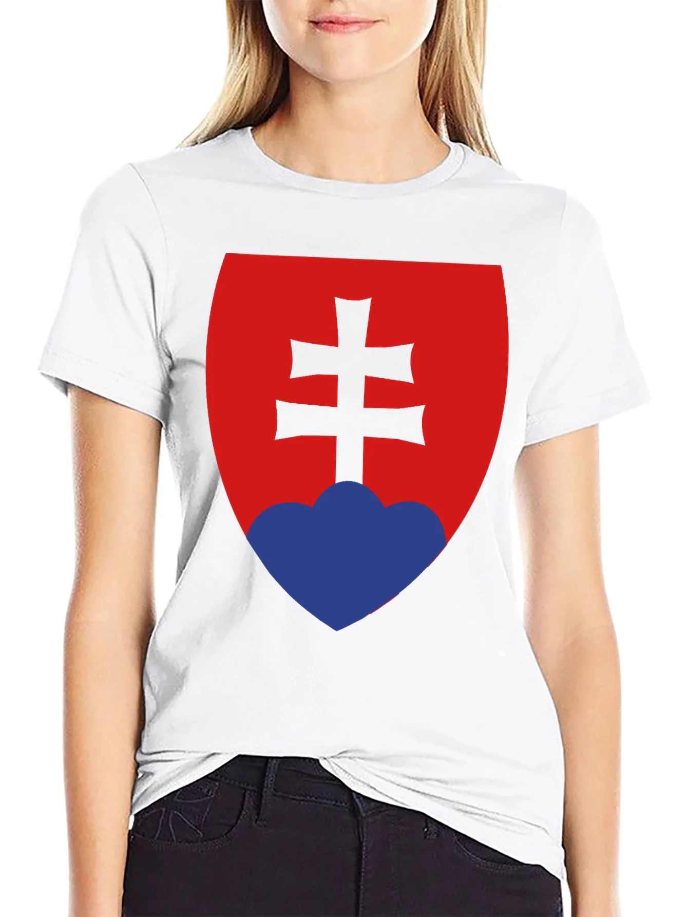 Camiseta Negra con Escudo de Eslovaquia