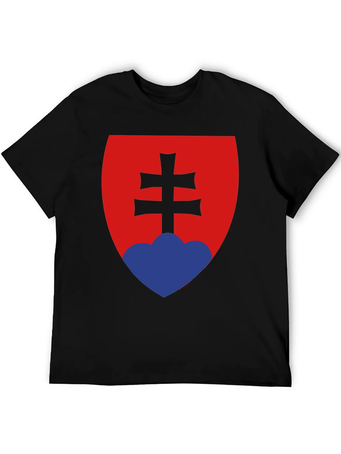 Camiseta Negra con Escudo de Eslovaquia