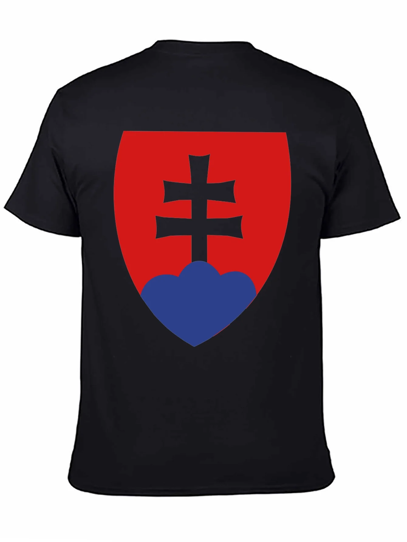 Camiseta Negra con Escudo de Eslovaquia