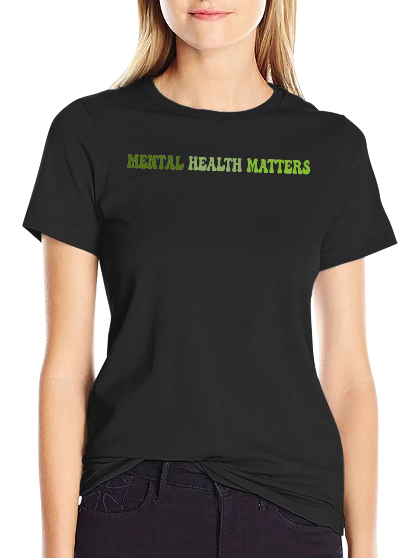 Rebbecca Mental Health Matters Black Graphic Tee