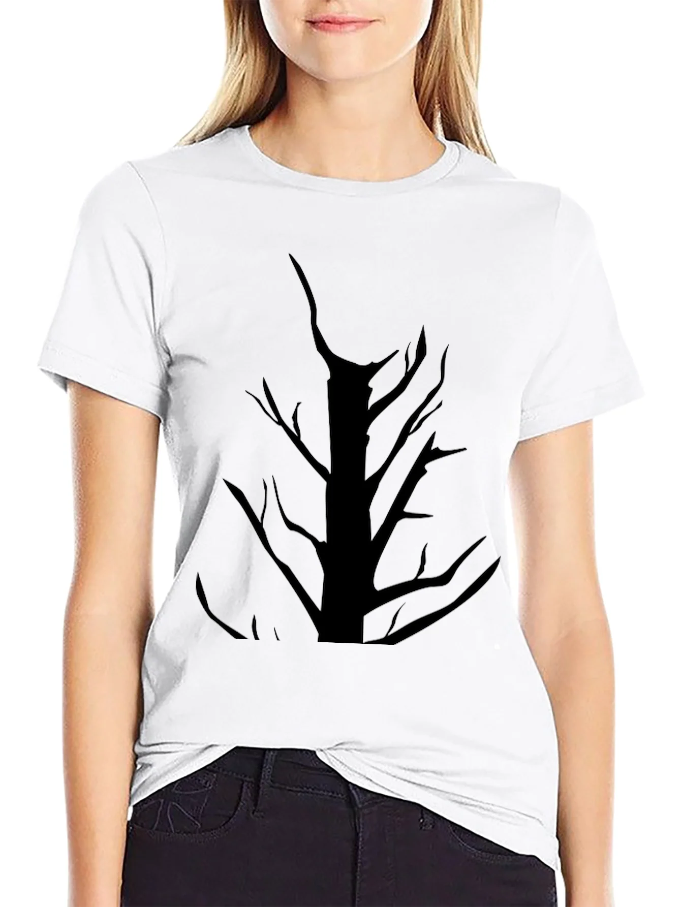 Rebbecca Mens Black Tree Graphic T-Shirt