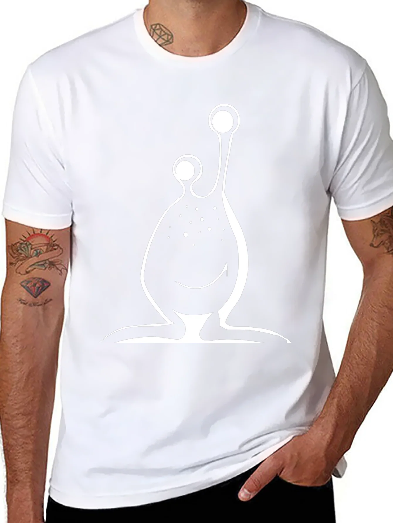 Rebbecca Mens Black T-Shirt with Alien Design