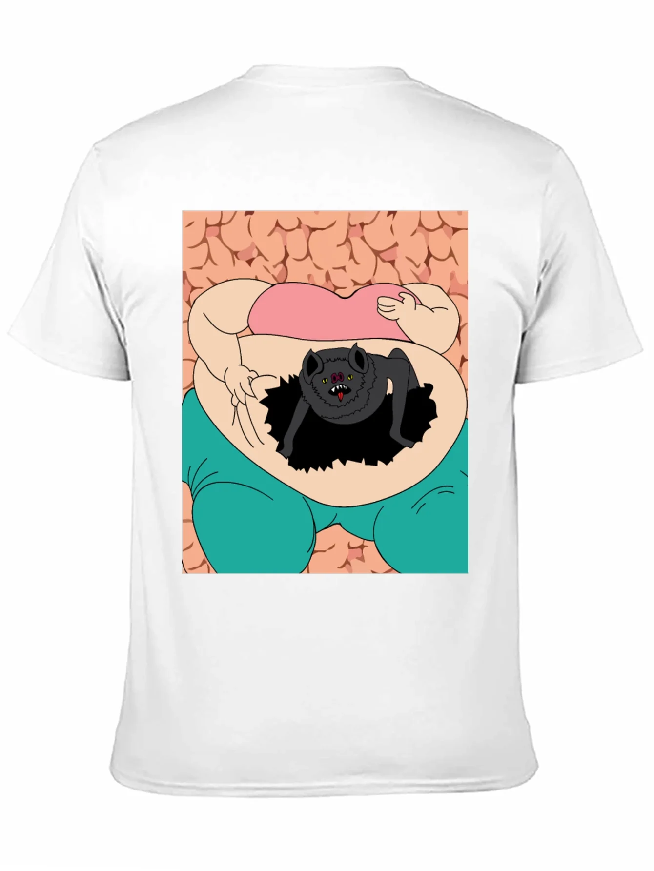 Camiseta Negra con Estampado Gr¨¢fico ¨²nico
