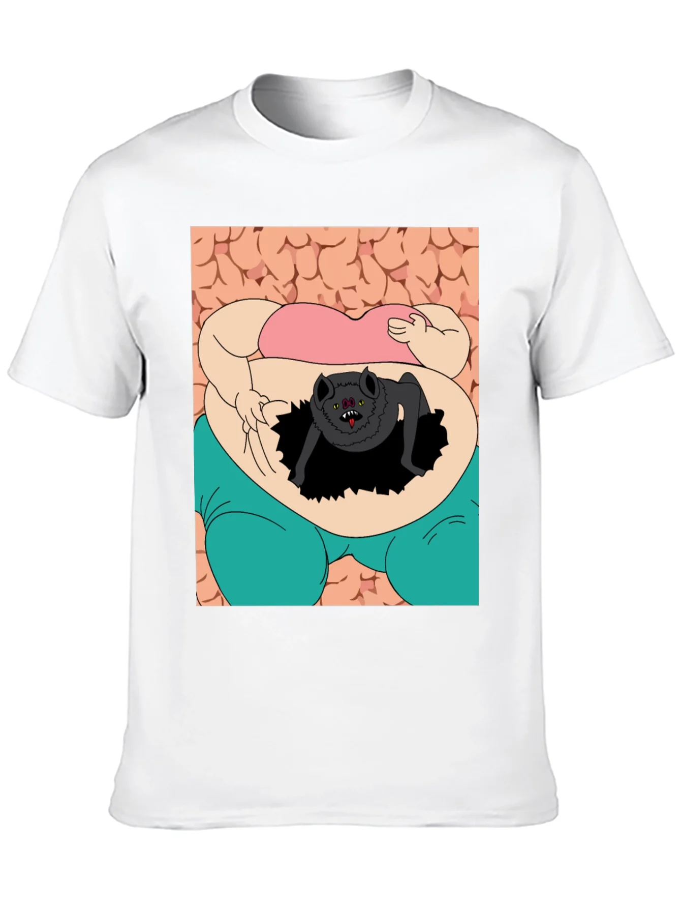 Camiseta Negra con Estampado Gr¨¢fico ¨²nico