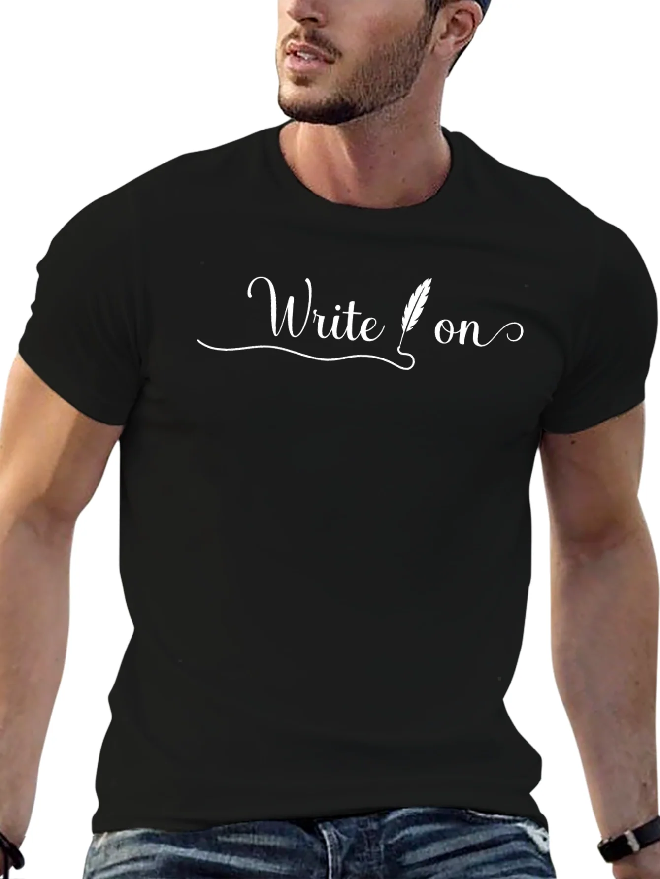 Camiseta Negra Write On para Escritores