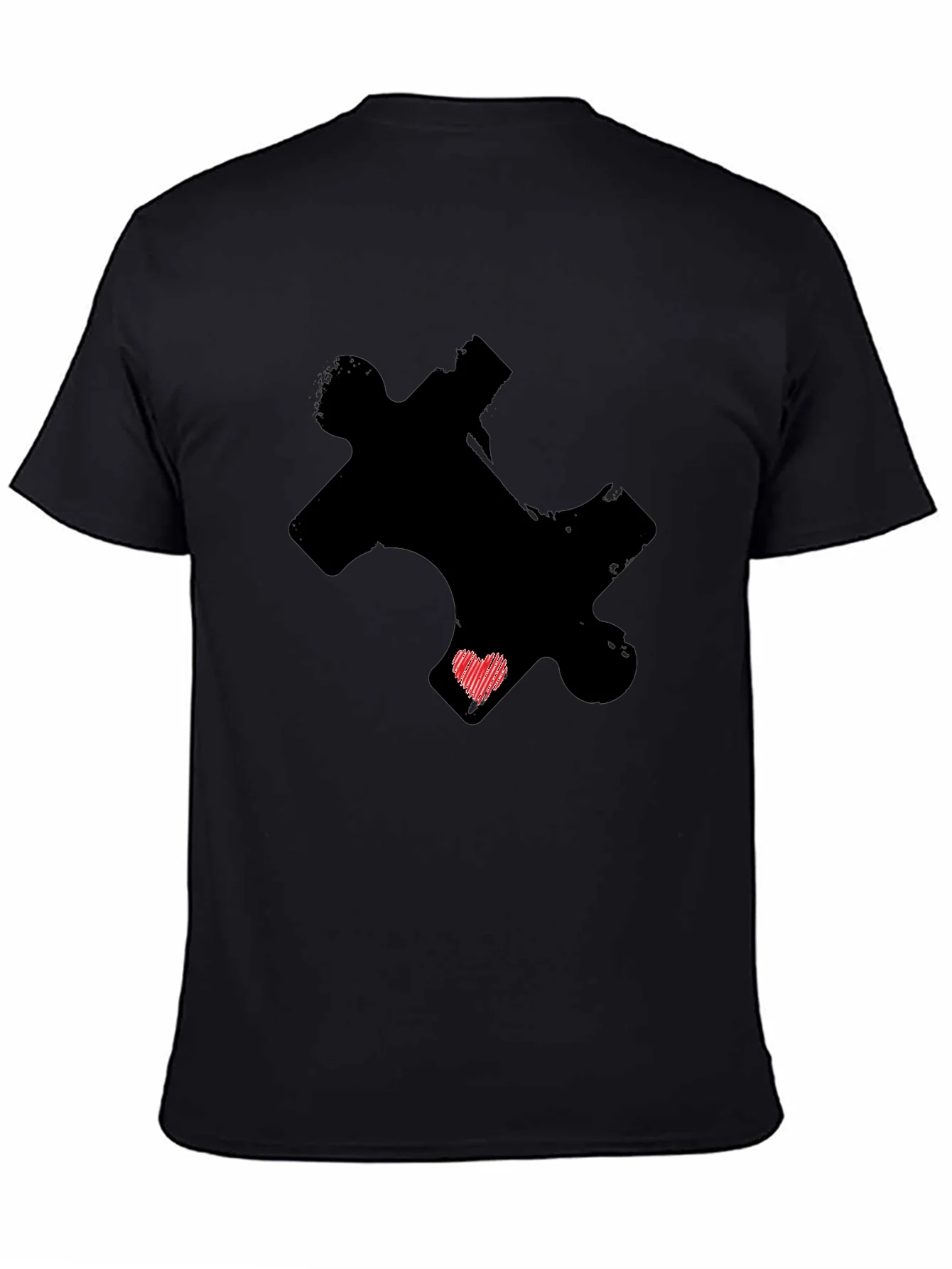 Rebbecca Puzzle Piece Heart Graphic Tee - Autism Awareness