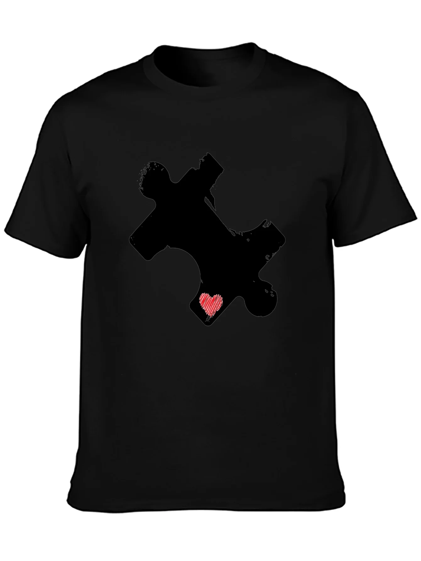 Rebbecca Puzzle Piece Heart Graphic Tee - Autism Awareness
