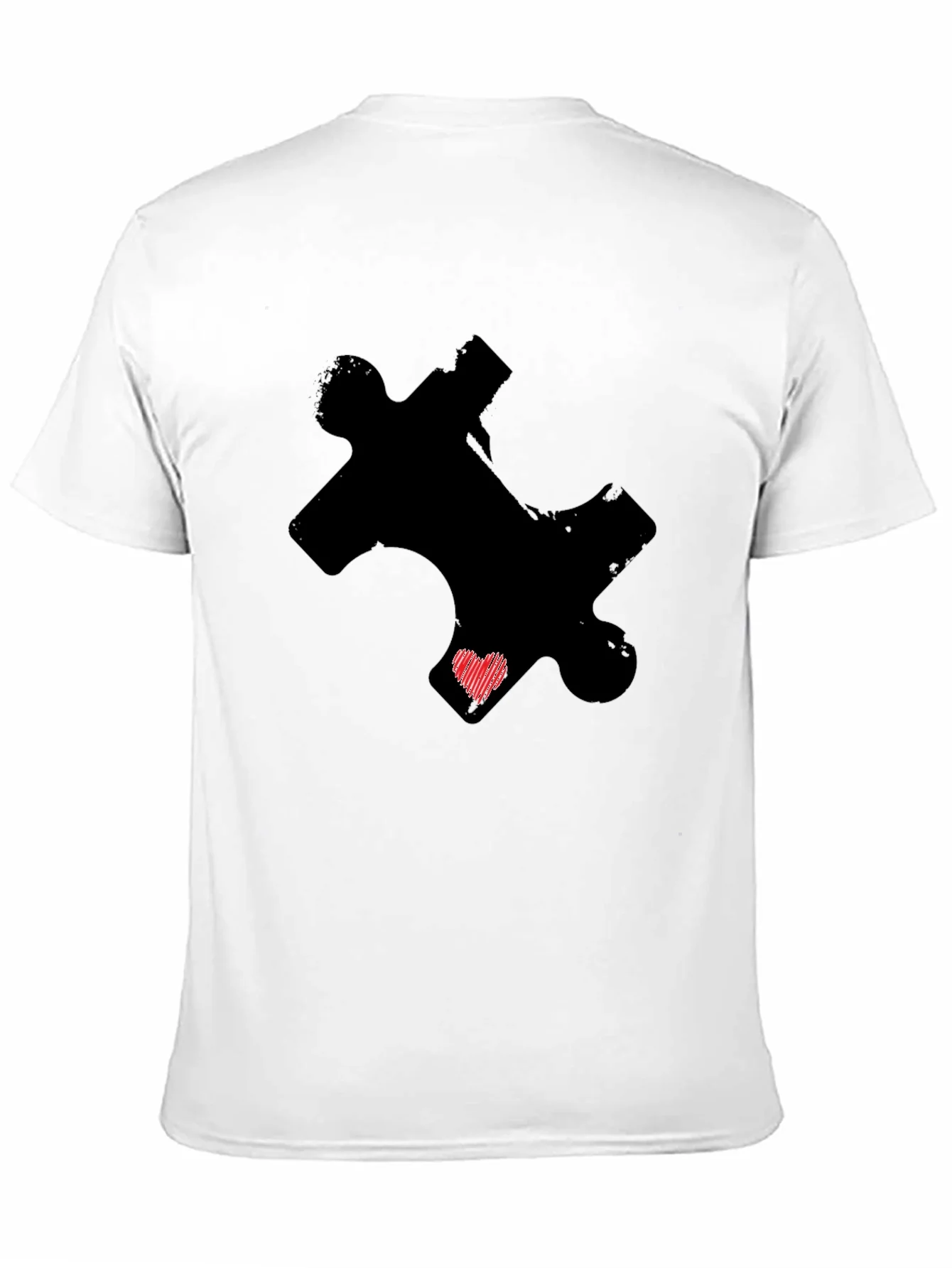 Rebbecca Puzzle Piece Heart Graphic Tee - Autism Awareness