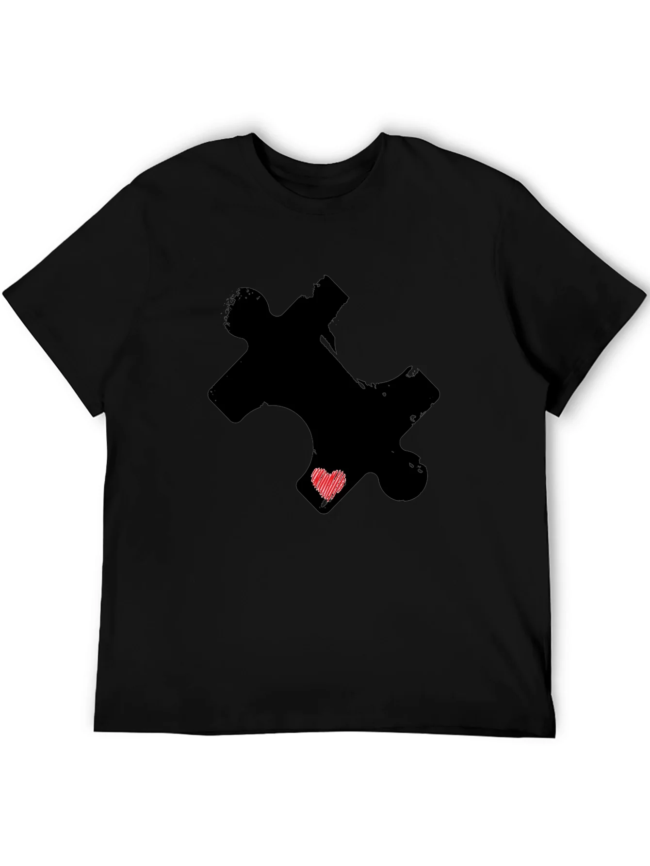 Rebbecca Puzzle Piece Heart Graphic Tee - Autism Awareness