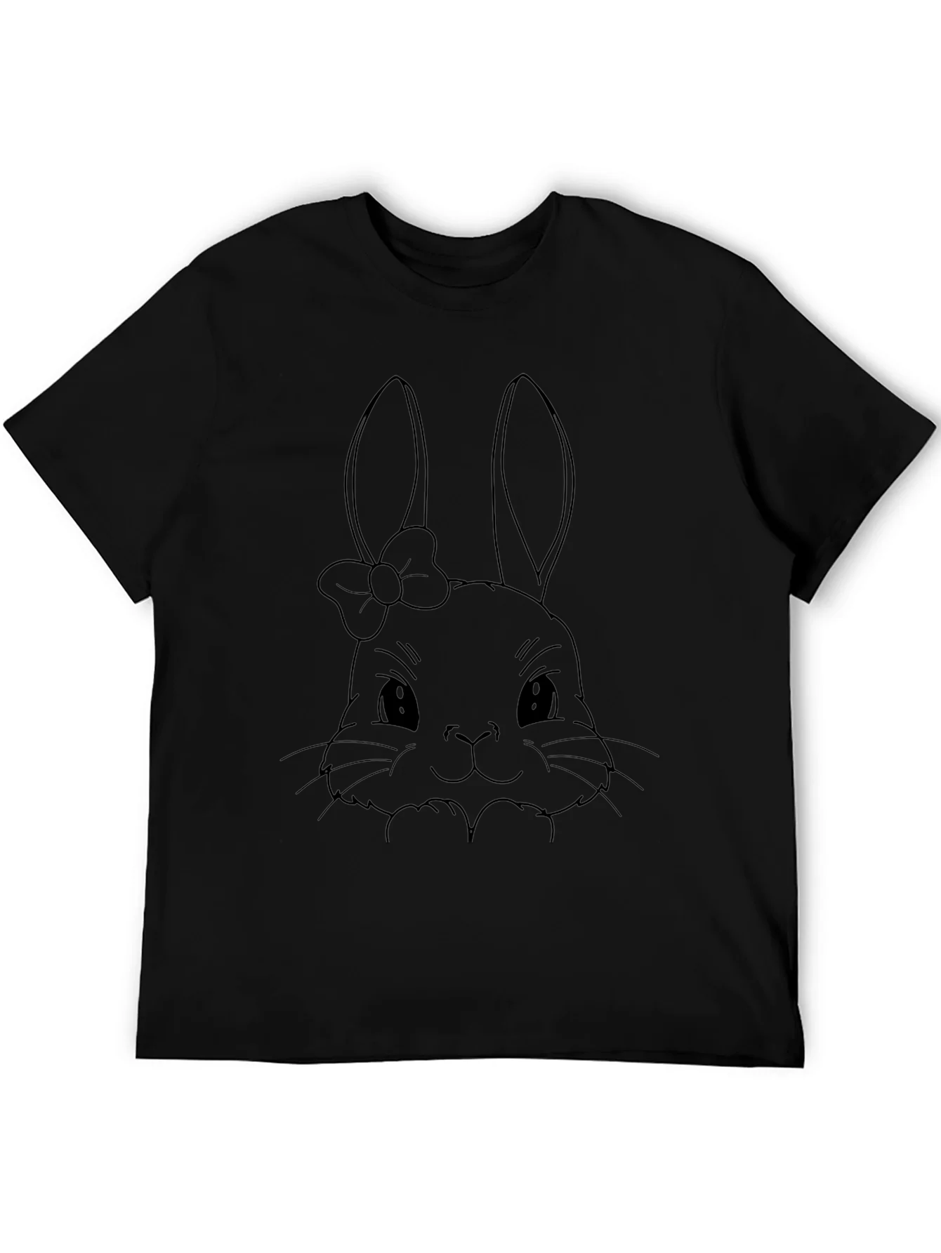 Camiseta Negra Conejita Mo?o - Estilo Casual