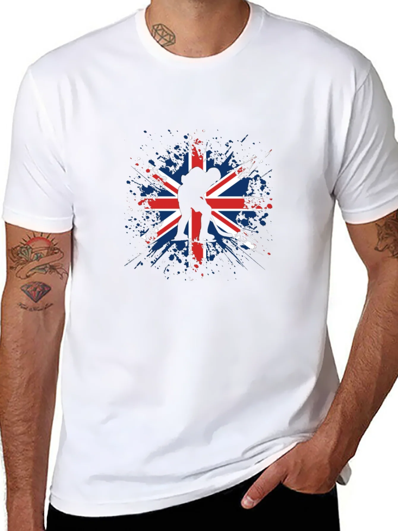Camiseta Negra Union Jack Hockey