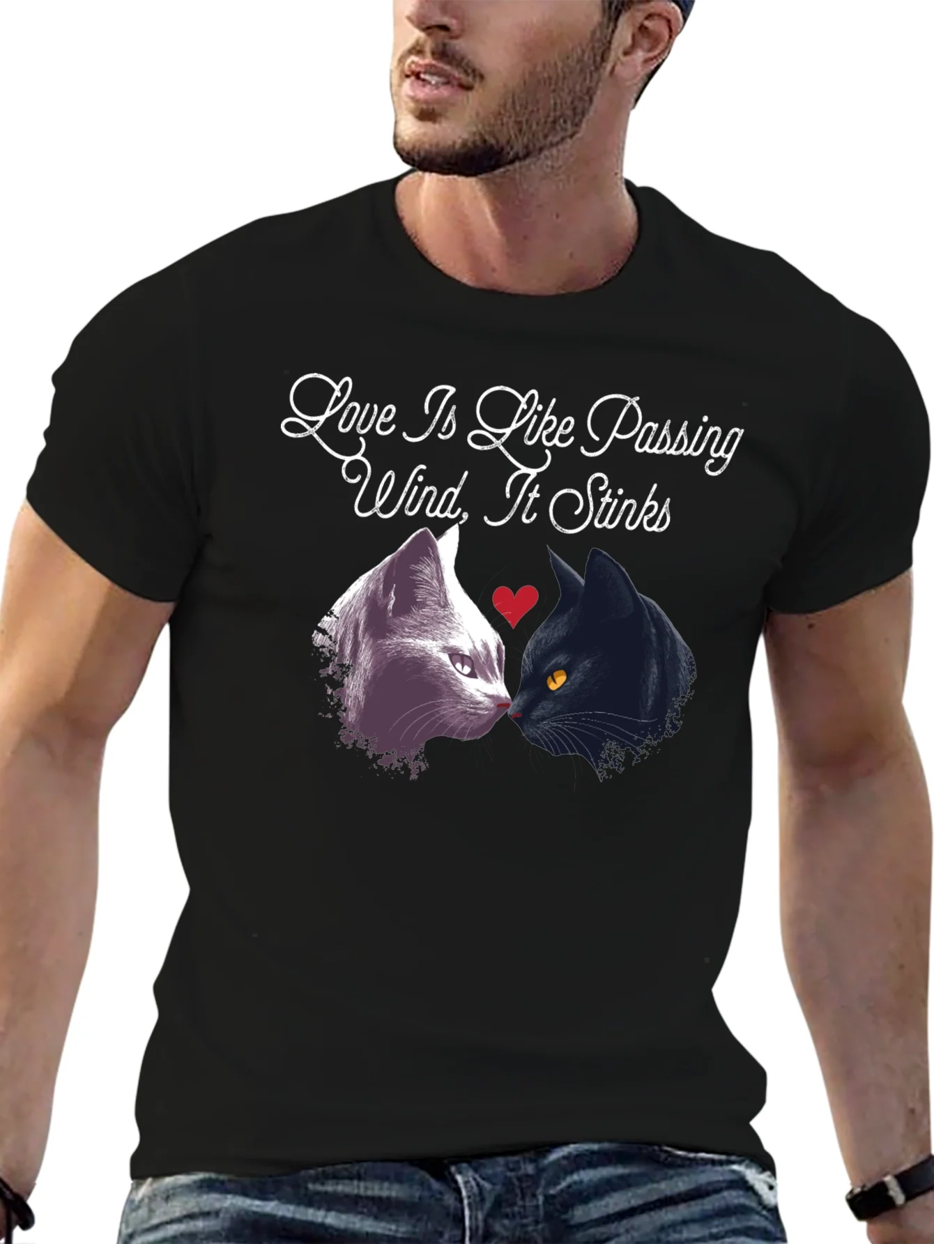 Rebbecca Love Stinks T-Shirt Funny Cat Tee