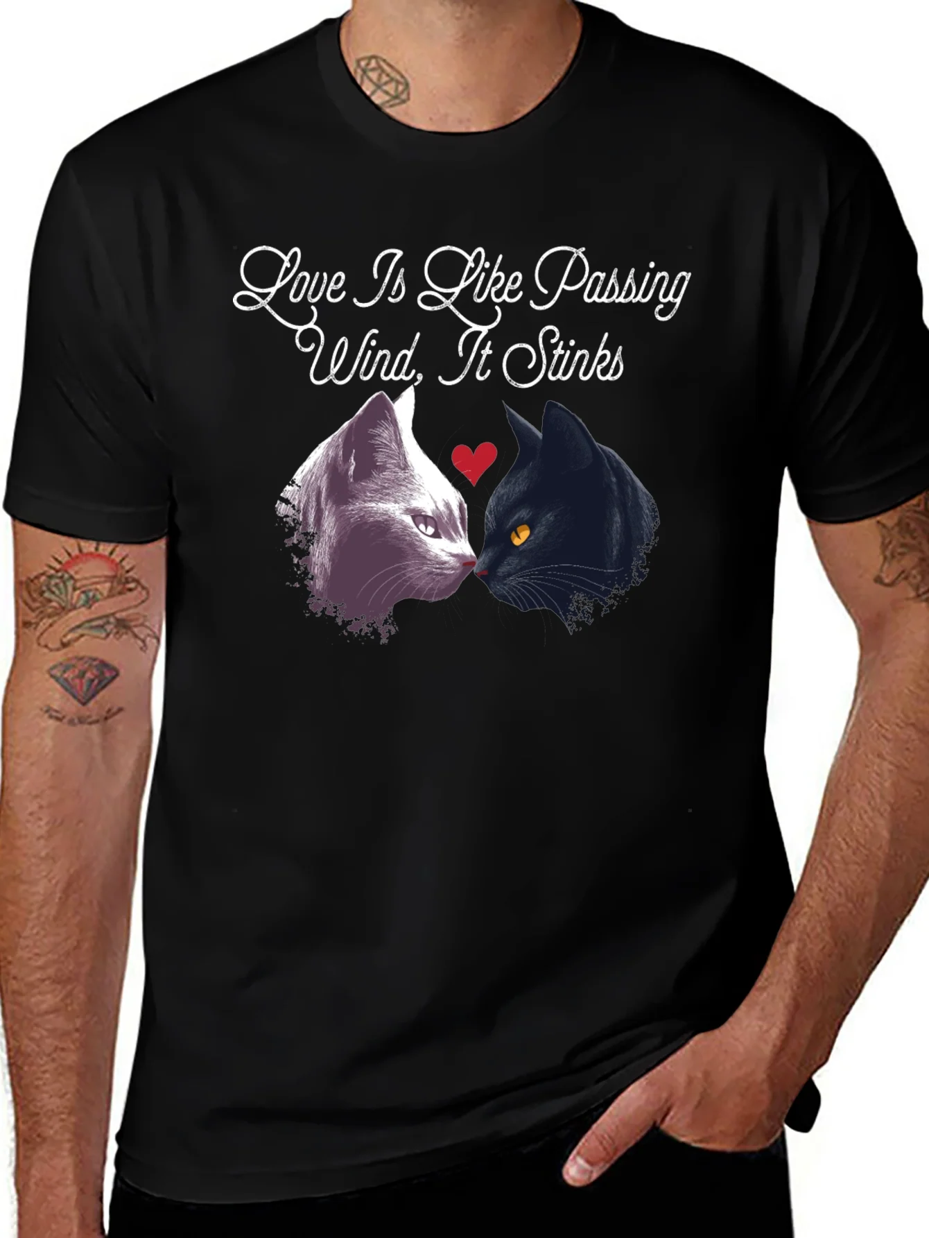 Rebbecca Love Stinks T-Shirt Funny Cat Tee