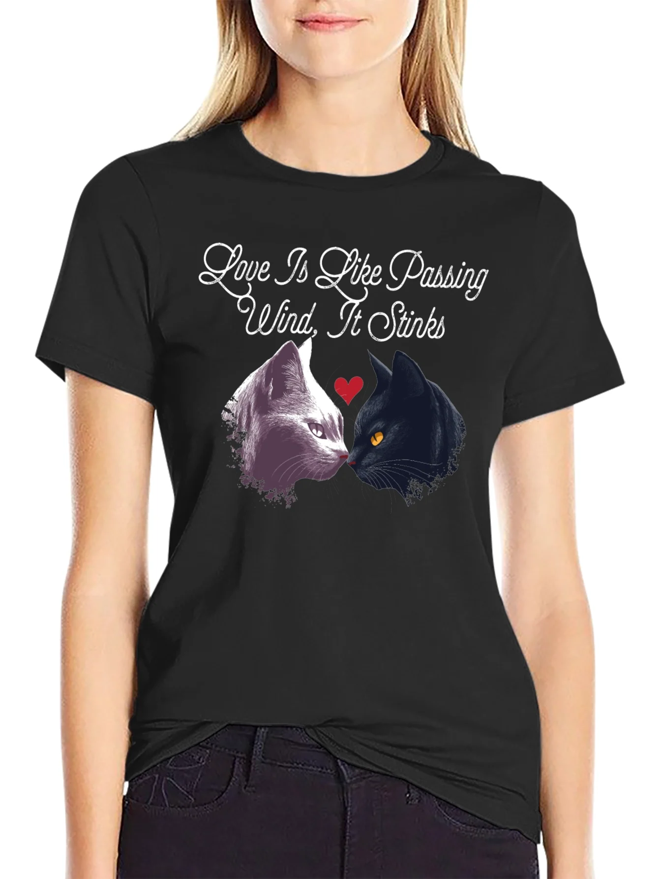 Rebbecca Love Stinks T-Shirt Funny Cat Tee