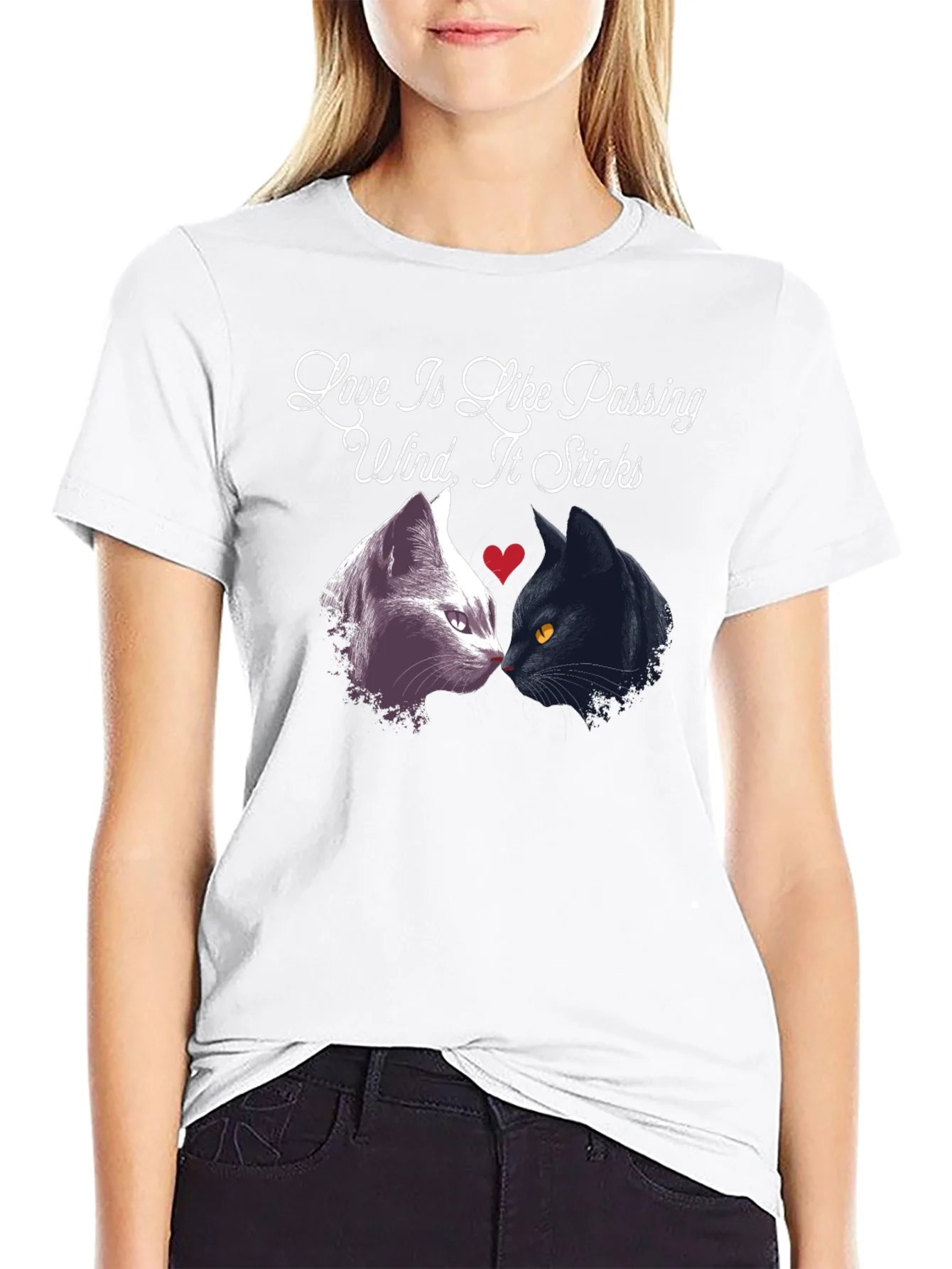 Rebbecca Love Stinks T-Shirt Funny Cat Tee