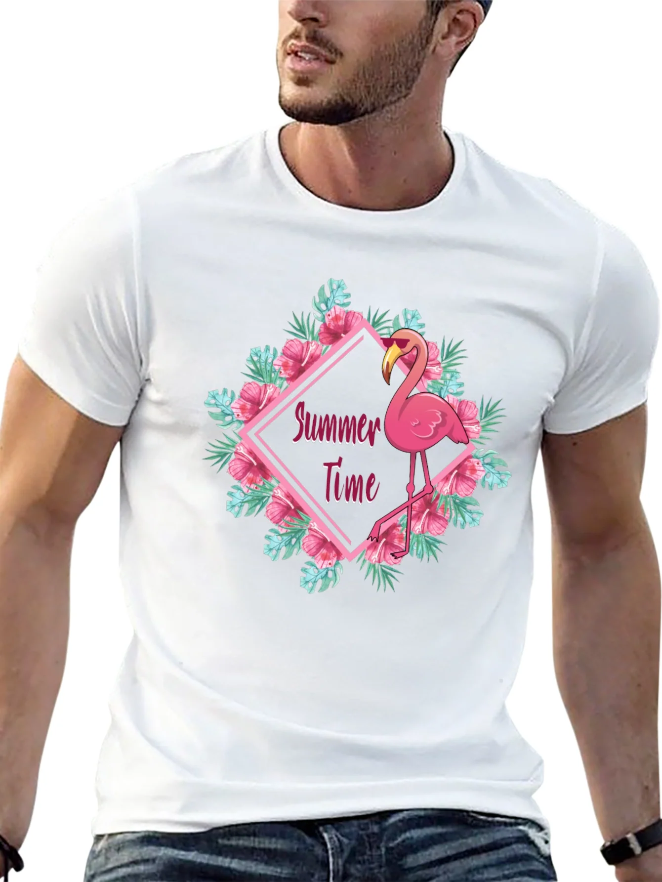 Rebbecca Summer Time Flamingo Graphic Tee
