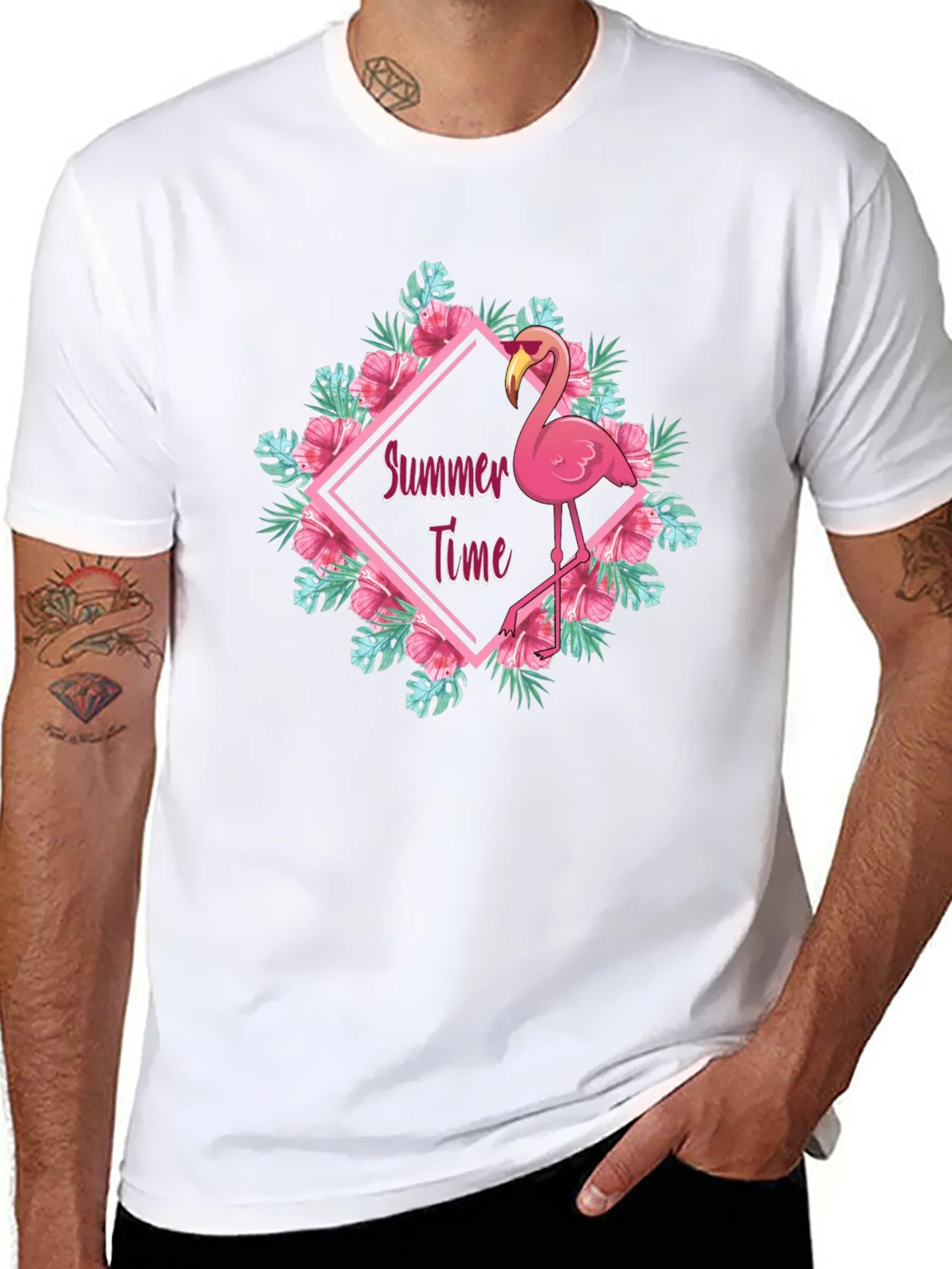 Rebbecca Summer Time Flamingo Graphic Tee