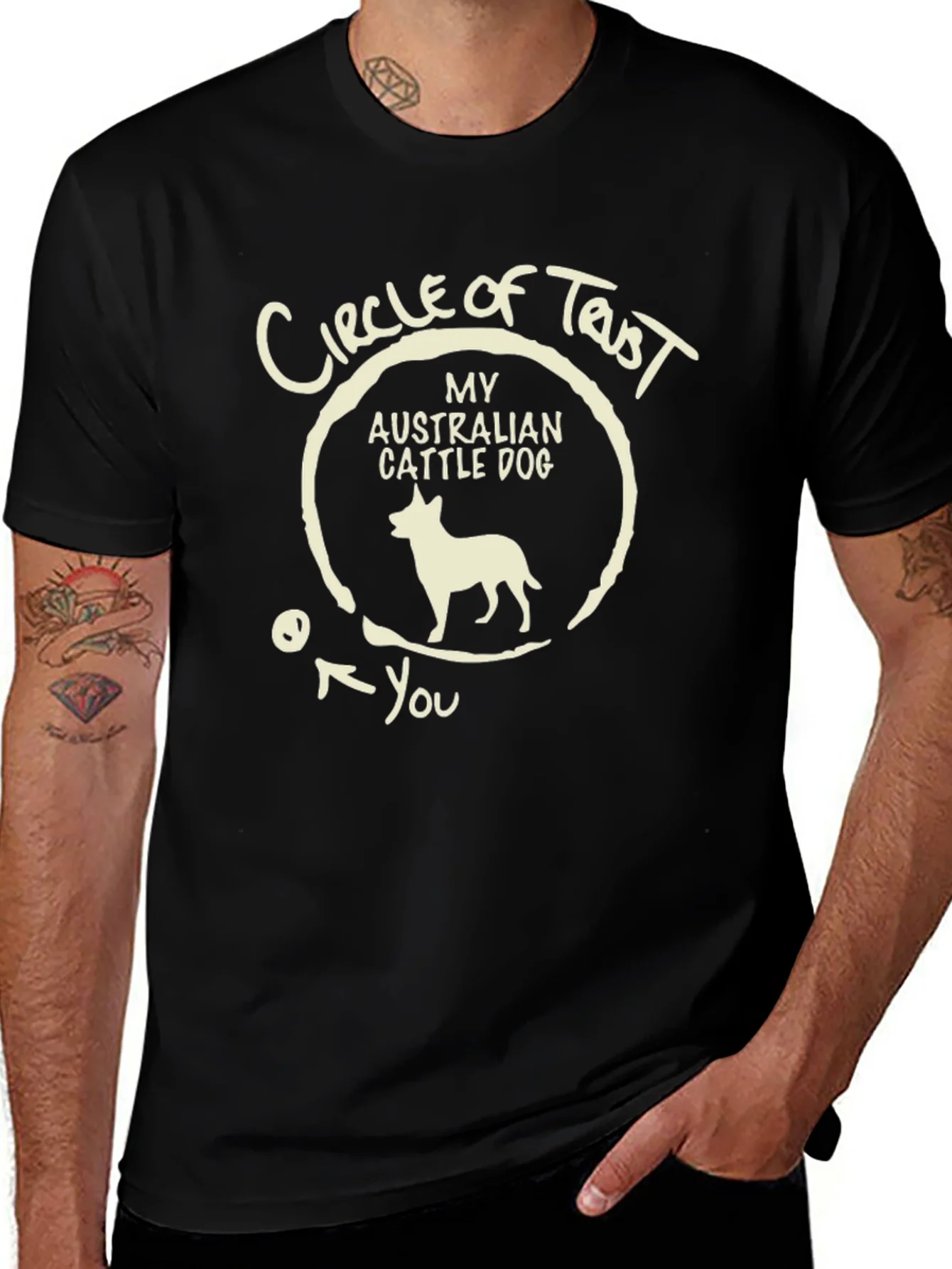 Camiseta Hombre C¨ªrculo de Confianza Australian Cattle Dog