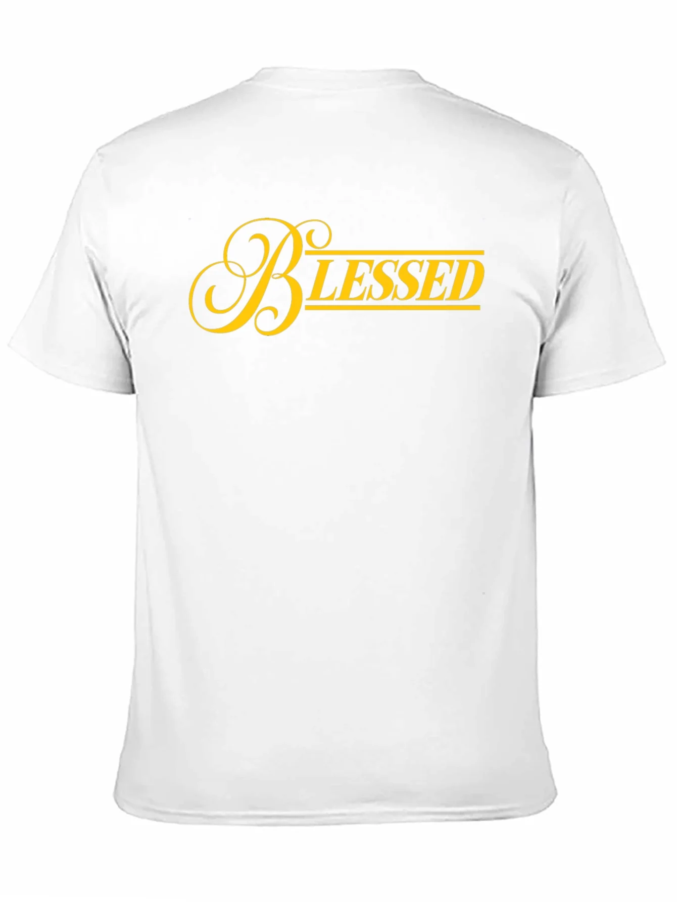Camiseta Negra Blessed Dorada para Hombre