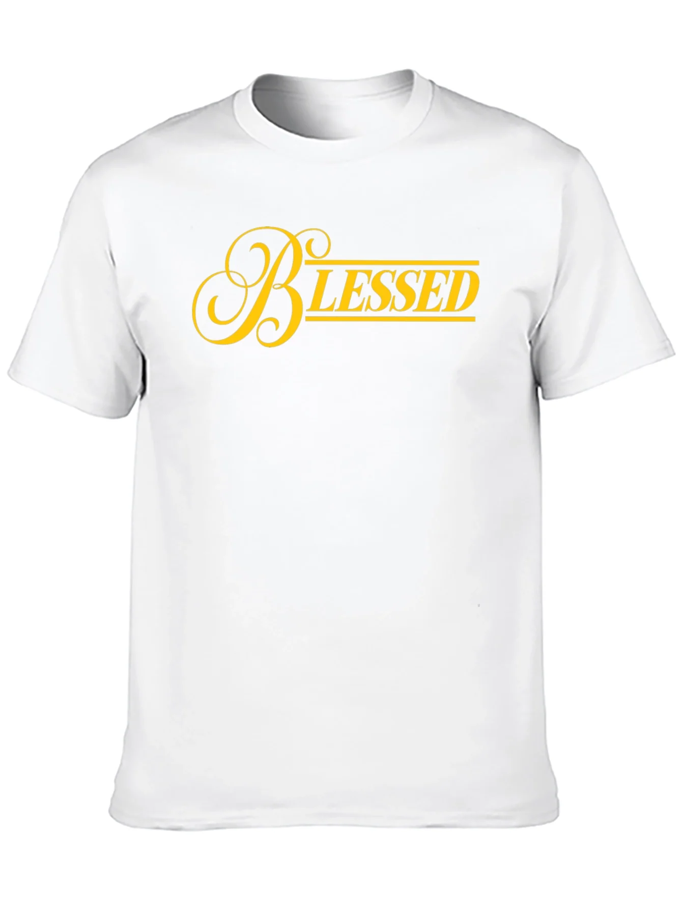 Camiseta Negra Blessed Dorada para Hombre