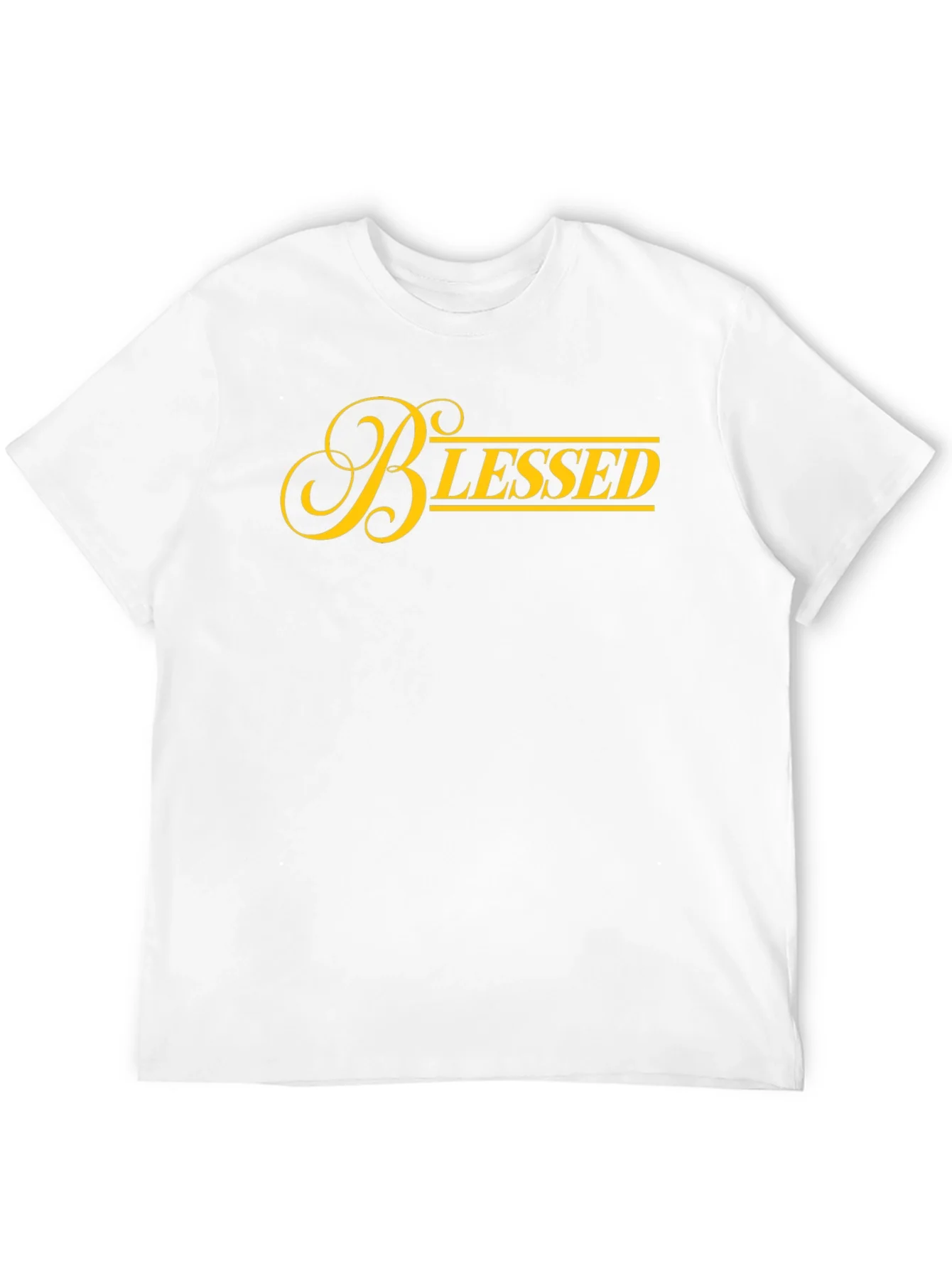 Camiseta Negra Blessed Dorada para Hombre