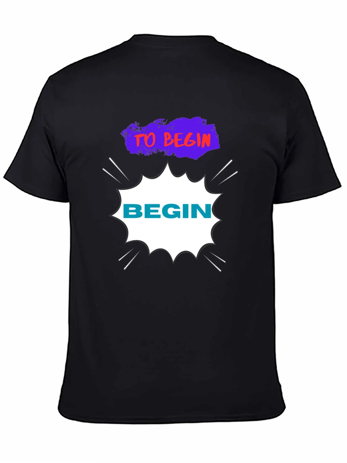 Camiseta Negra Hombre - Dise?o To Begin