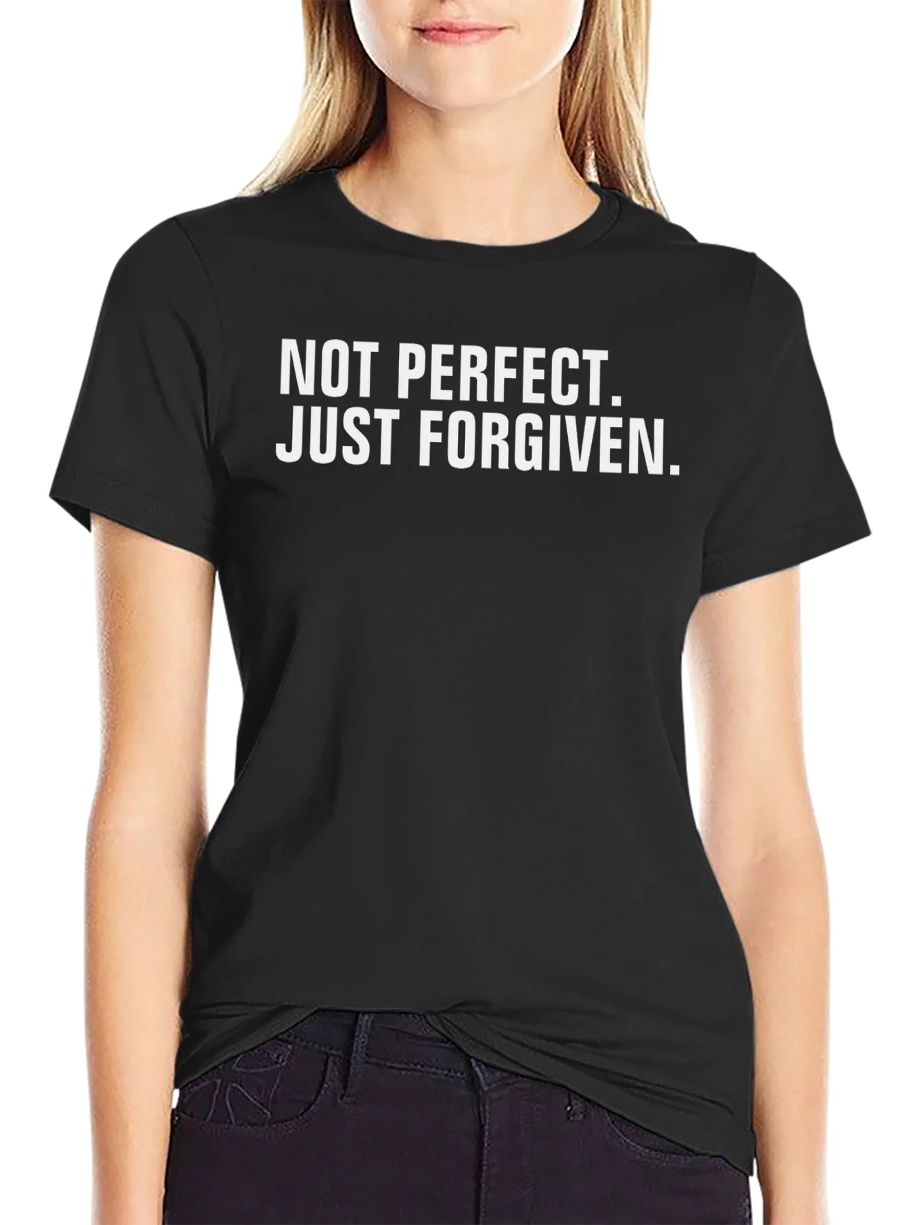 Camiseta Negra: No Perfecto Solo Perdonado