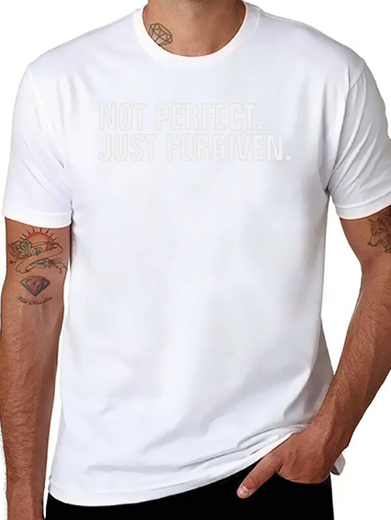 Camiseta Negra: No Perfecto Solo Perdonado