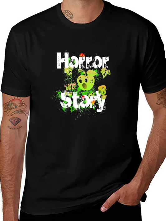 Camiseta Negra Horror Story para Halloween