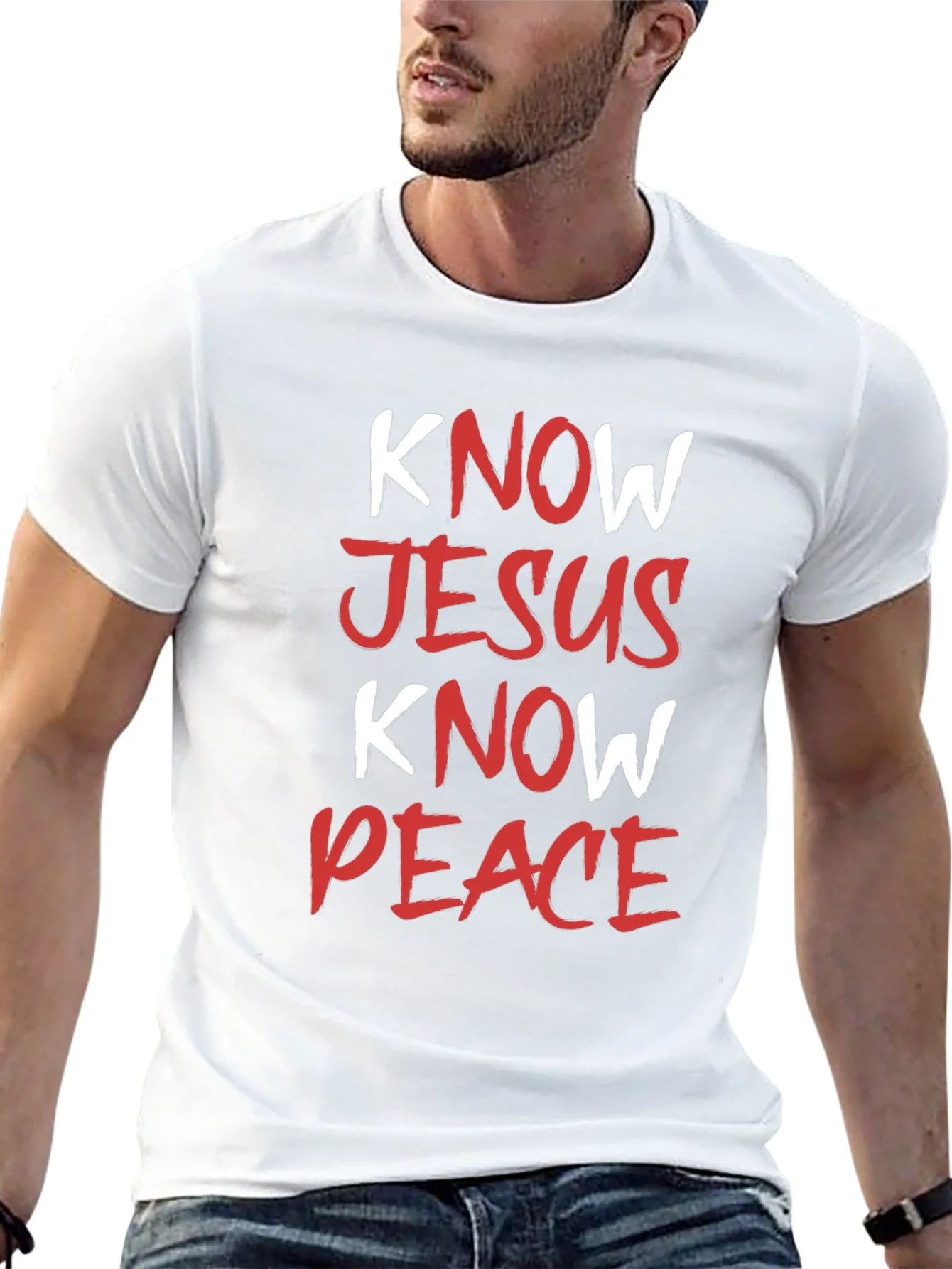 Rebbecca Know Jesus Know Peace Black T-Shirt