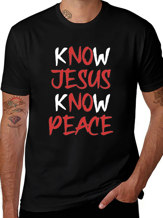 Rebbecca Know Jesus Know Peace Black T-Shirt