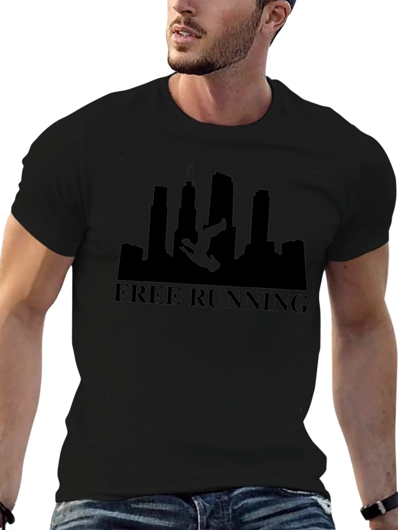 Rebbecca Free Running Black T-Shirt - Urban Style