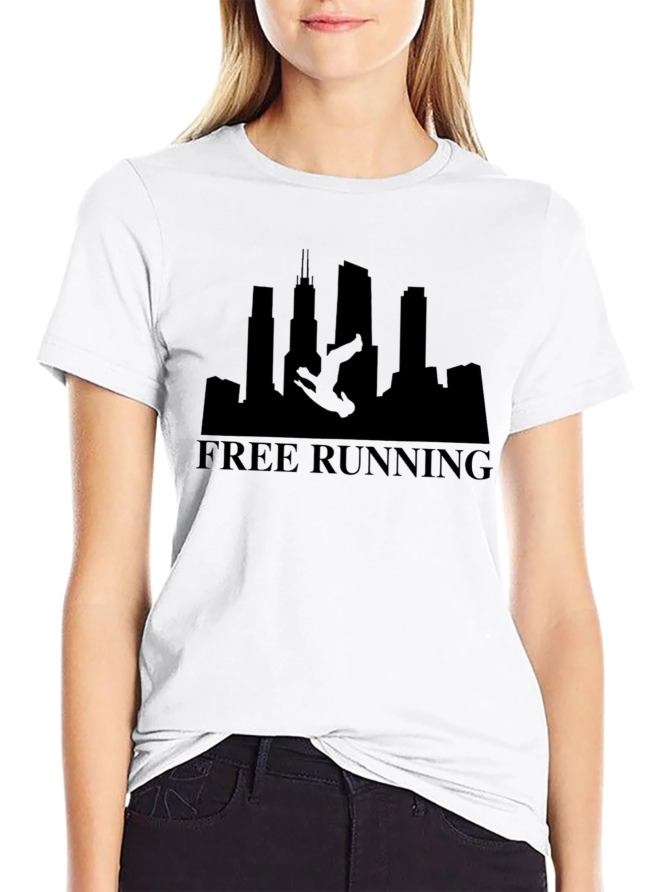 Rebbecca Free Running Black T-Shirt - Urban Style