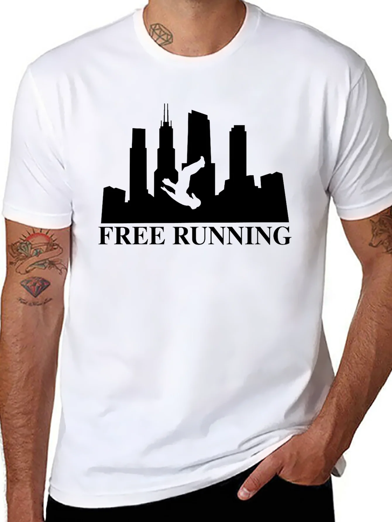 Rebbecca Free Running Black T-Shirt - Urban Style