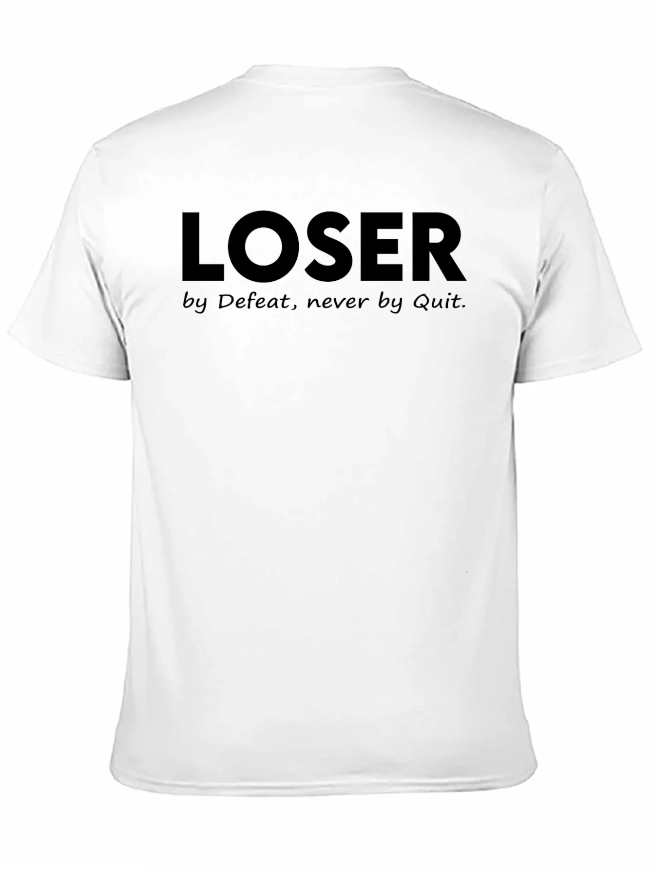 Rebbecca Loser by Defeat Mens Black Graphic T-Shirt