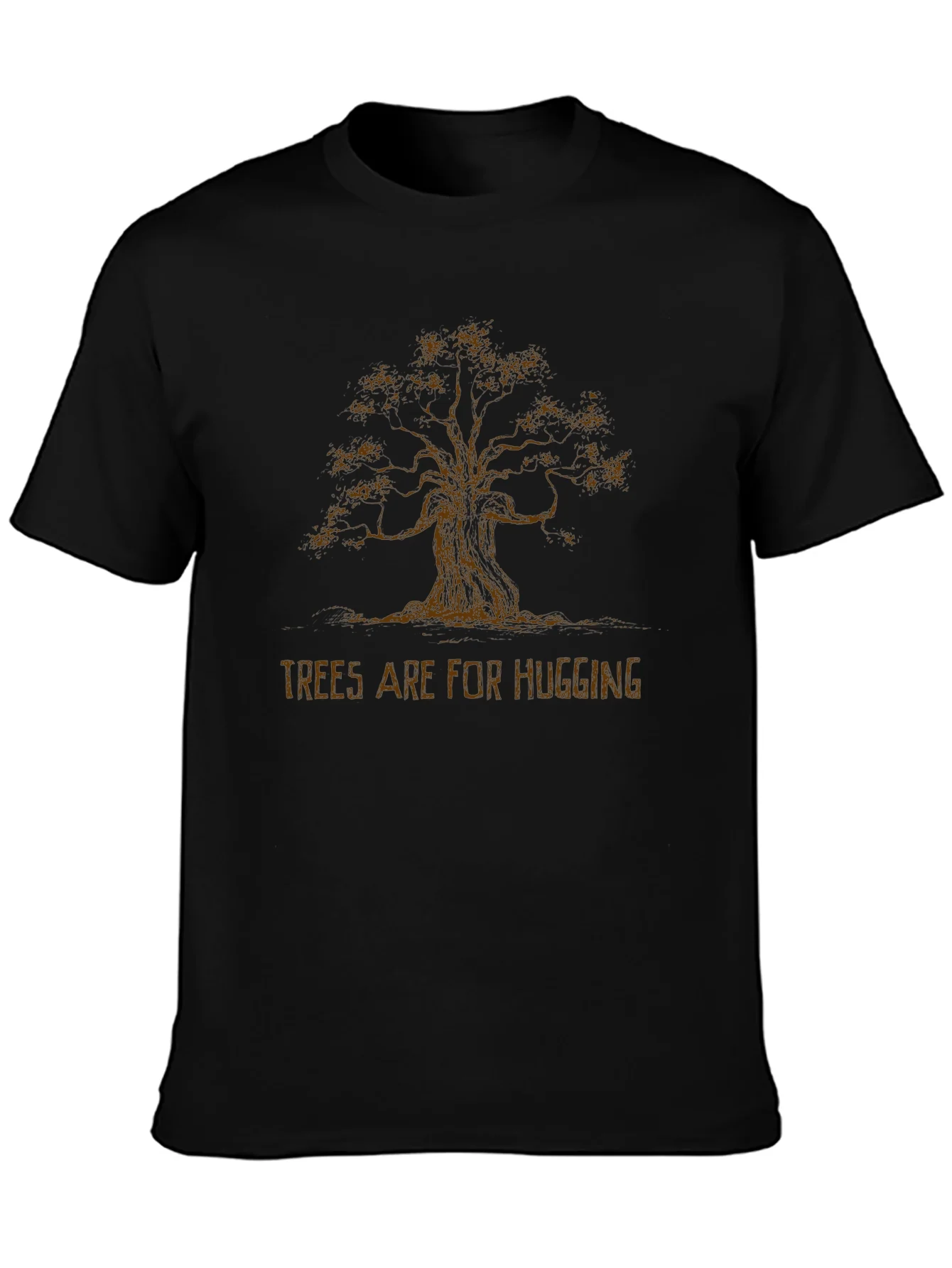 Camiseta Negra ¨¢rboles para Abrazar