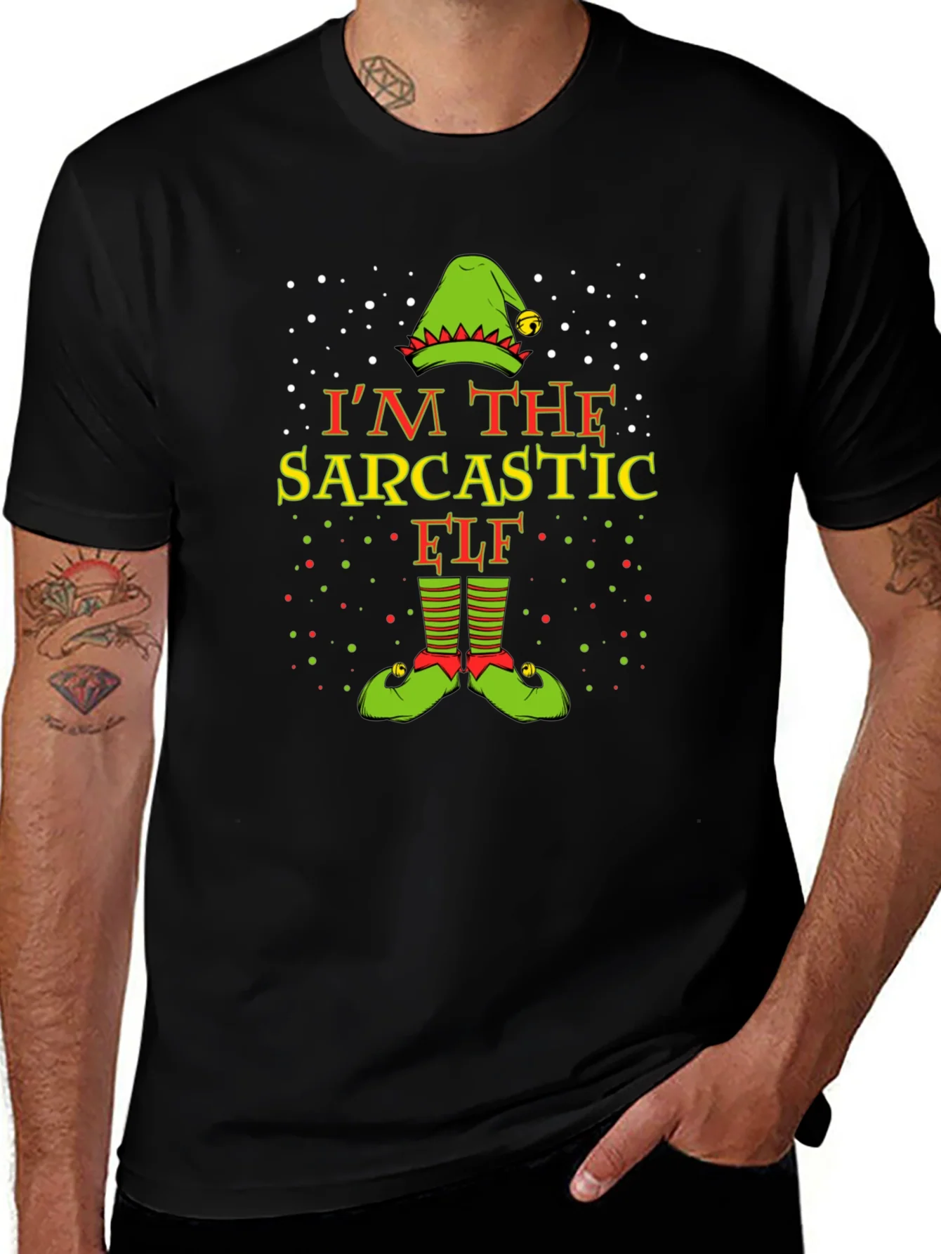 Rebbecca Sarcastic Elf Christmas T-Shirt - Holiday Fun