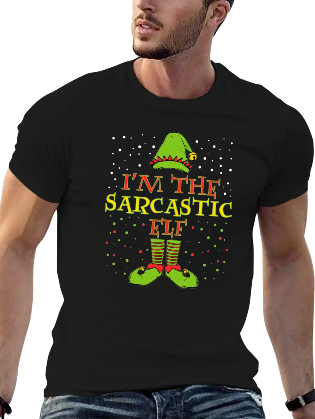 Rebbecca Sarcastic Elf Christmas T-Shirt - Holiday Fun