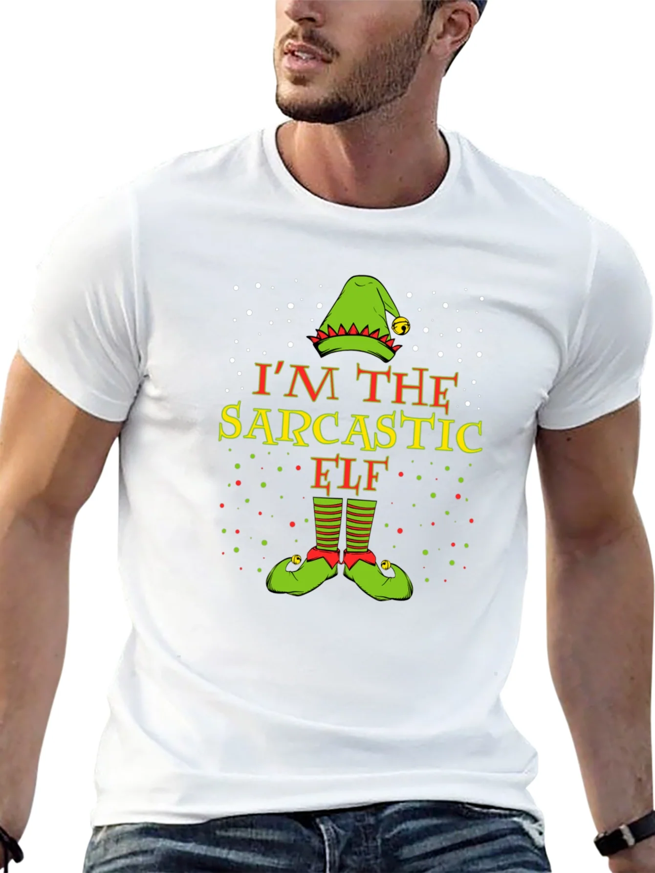 Rebbecca Sarcastic Elf Christmas T-Shirt - Holiday Fun