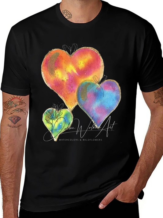 Rebbecca Watercolor Hearts Graphic Tee