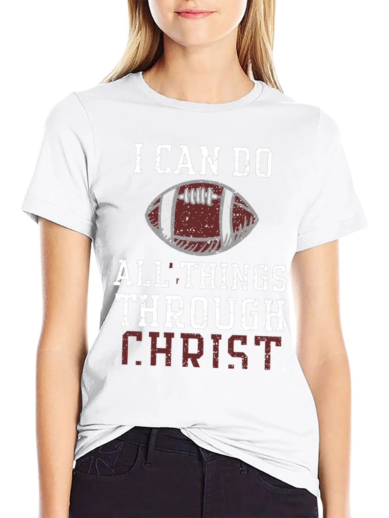 Camiseta Cristiana F¨²tbol Americano: Todo a Trav¨¦s de Cristo