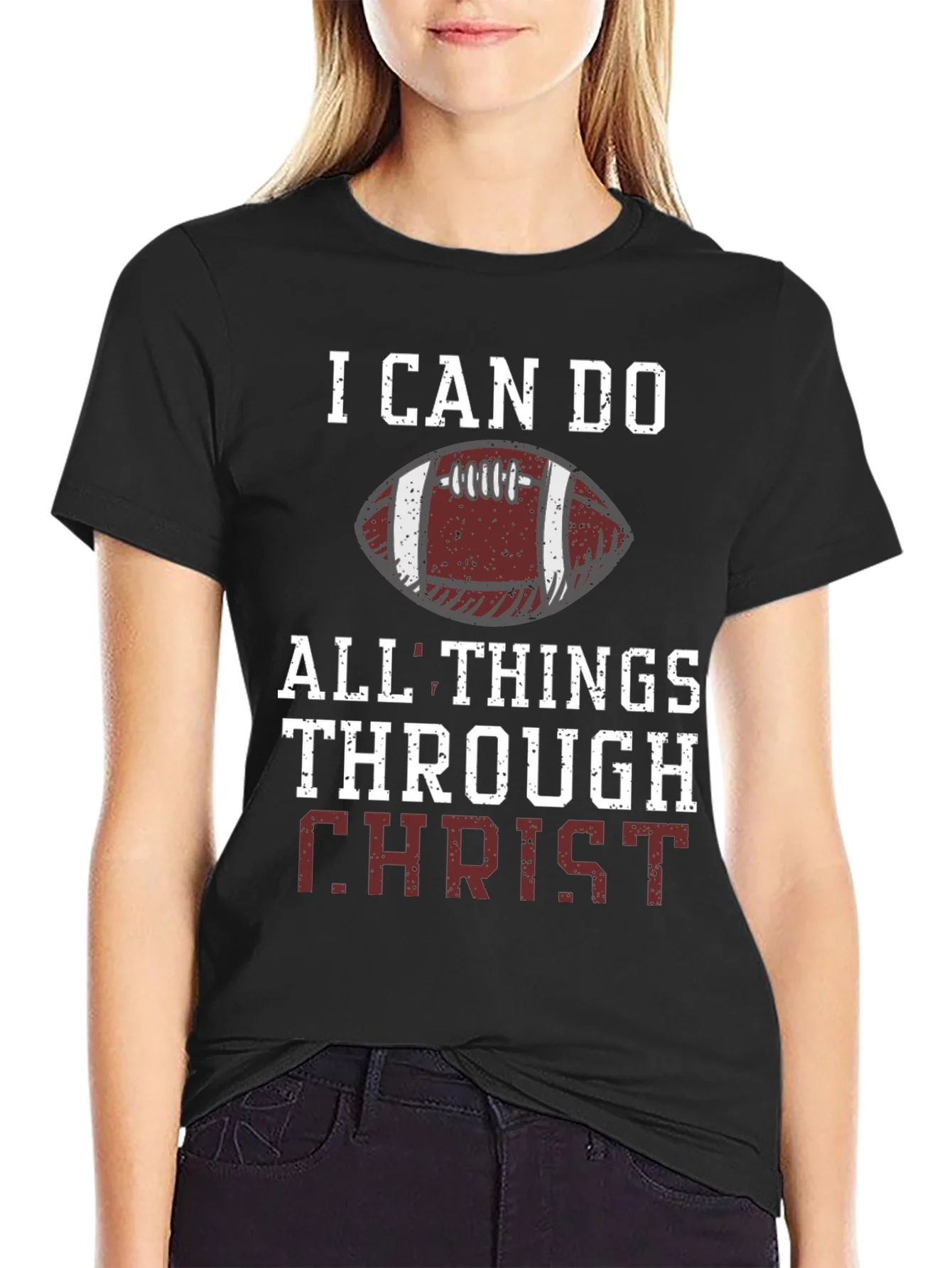 Camiseta Cristiana F¨²tbol Americano: Todo a Trav¨¦s de Cristo