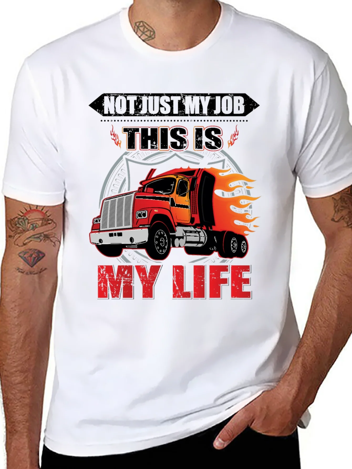 Rebbecca Trucker T-Shirt: Not Just My Job My Life!